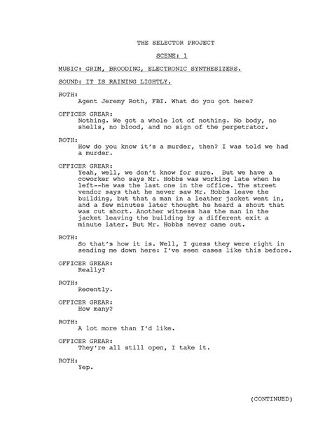 josephfaultersack Part of an Audio Script