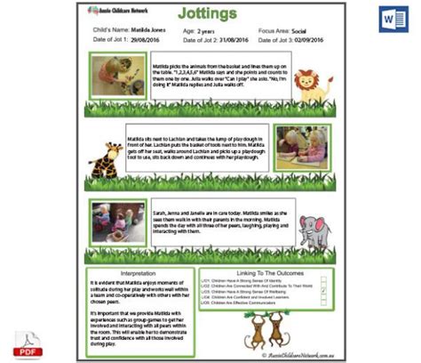 Jotting Example For Babies