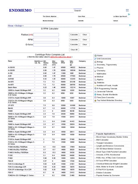 joule/gram unit calculators -- EndMemo