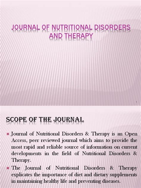 Journal Of Nutritional Disorders