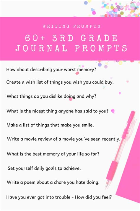 Journal Prompts Journal Writing Prompts 3rd Grade - Journal Writing Prompts 3rd Grade