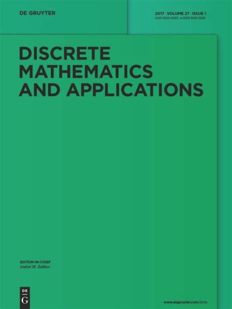 Read Journal Discrete Mathematics And Applications 