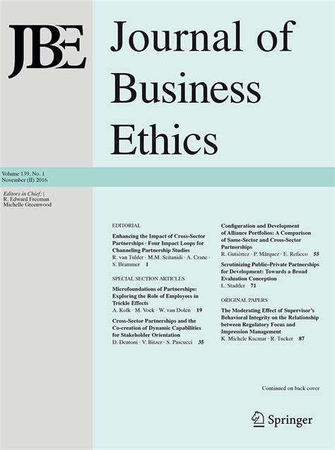 Download Journal Of Business Ethics Submission 