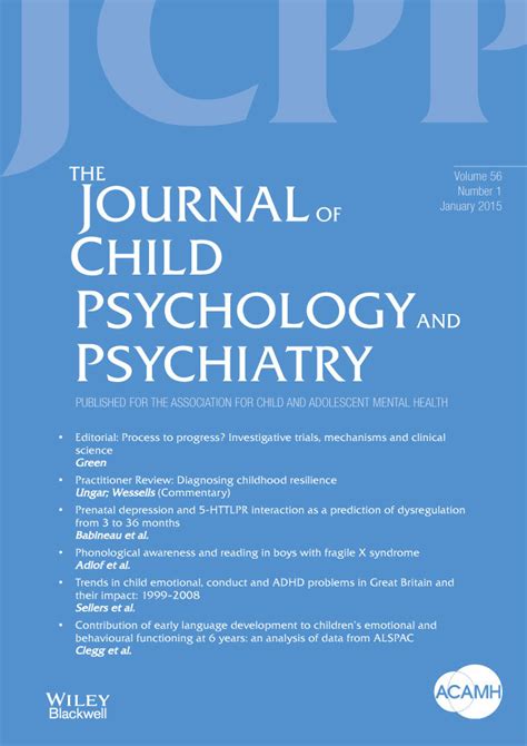 Download Journal Of Child Psychology And Psychiatry Research Review 