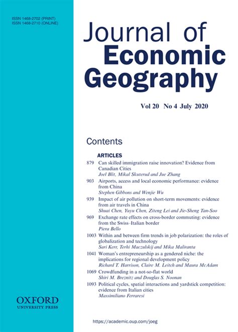 Read Online Journal Of Economic Geography 