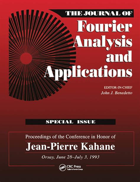 Download Journal Of Fourier Analysis And Applications 