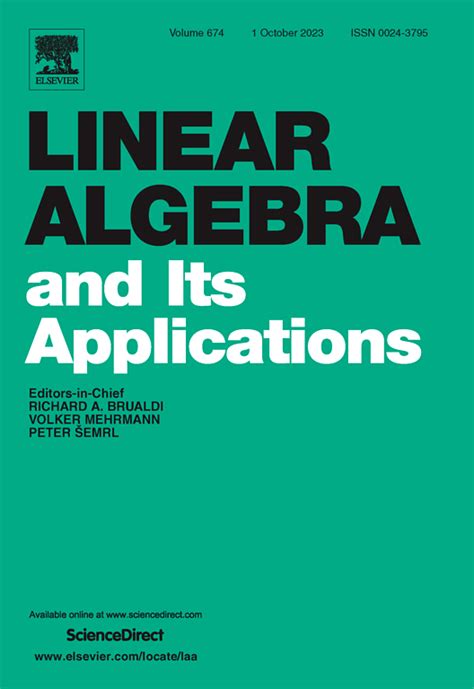 Read Online Journal Of Linear Algebra And Its Applications 