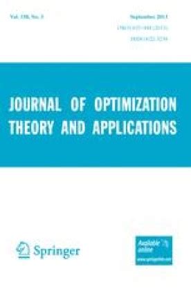 Read Online Journal Of Optimization Theory And Applications Ranking 