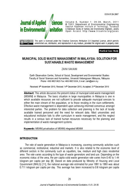 Download Journal Of Solid Waste Management 