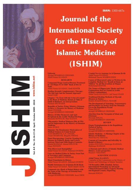Full Download Journal Of The International History Islamic Medicine 