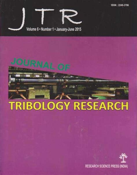 Download Journal Of Tribology And Surface Engineering 