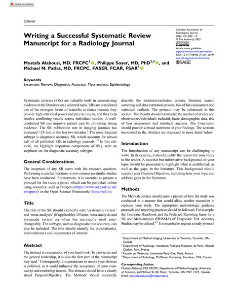 Read Journal Systematic Reviews 