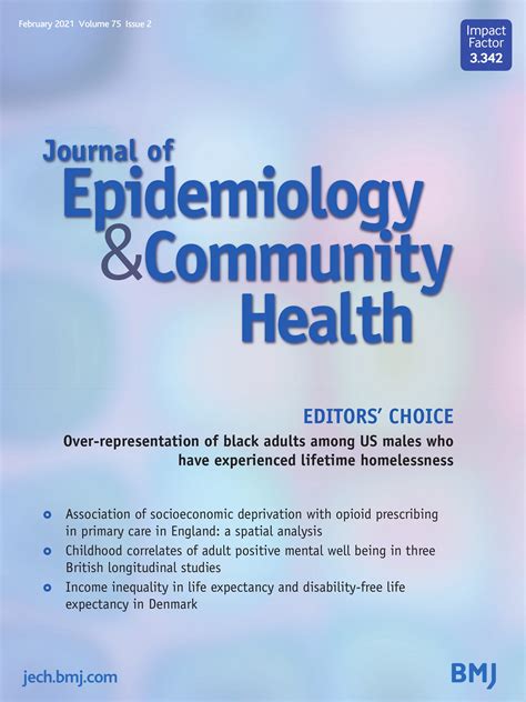 Read Journals Of Epidemiology And Community Health 