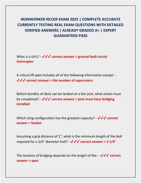 journeyman ironworker exam