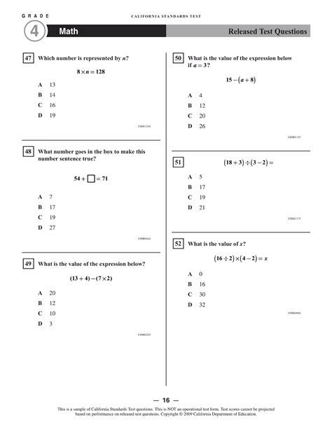 journeys 4th grade selection test