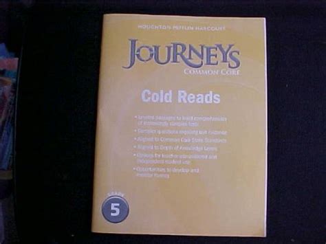 Journeys Cold Reads Grade 5 1st Edition Amazon Journeys Reading Series 5th Grade - Journeys Reading Series 5th Grade