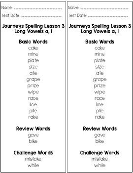 Journeys Second Grade Spelling Words Tpt Journeys 2nd Grade Spelling Words - Journeys 2nd Grade Spelling Words