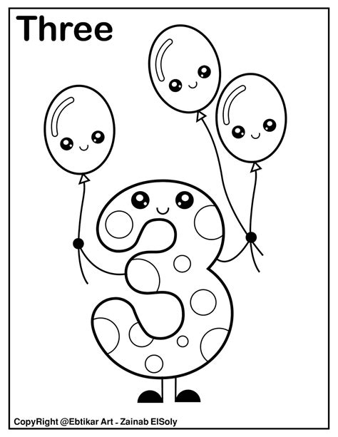 Joy Of Number 3 Coloring Pages Engaging Activities Number 3 Coloring Page - Number 3 Coloring Page