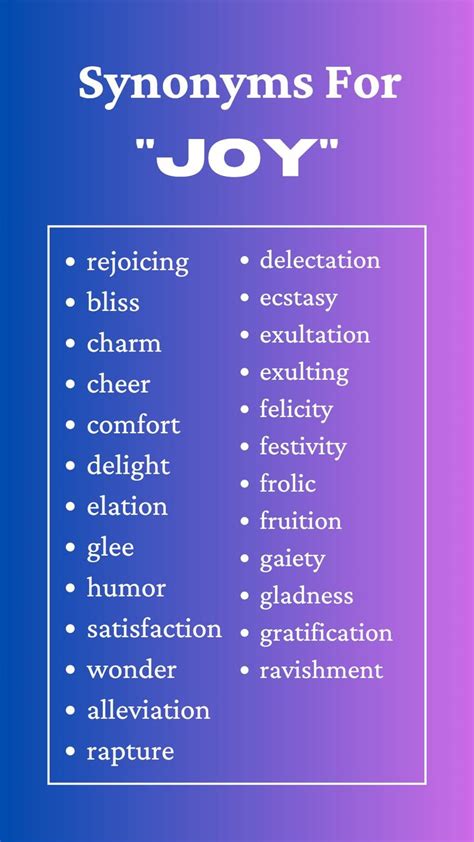 Joy Synonym