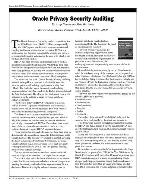 Read Online Jpdf051 Oracle Security Privacy Auditing Pdf 