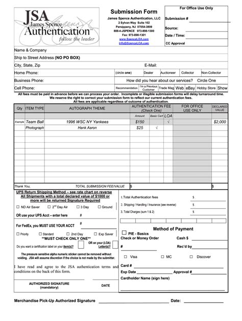 Jsa Form Online