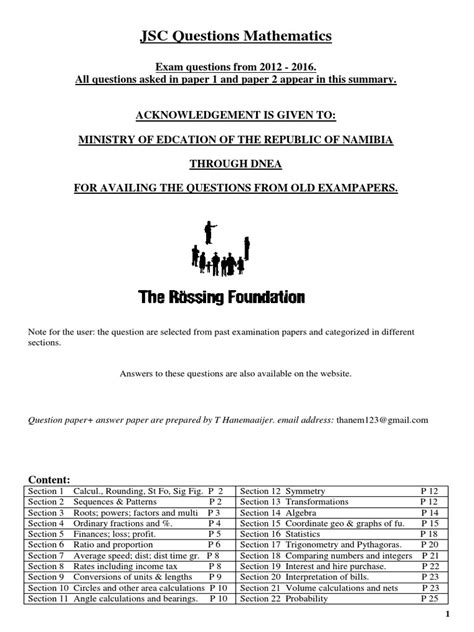 jsc exam questions 2012