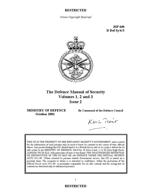 Read Online Jsp 440 The Defence Manual Of Security 