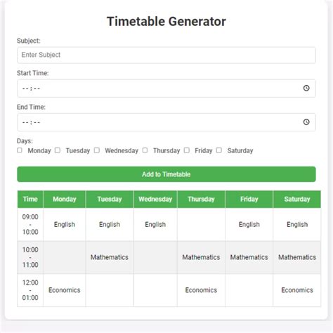 Jssce Time Table