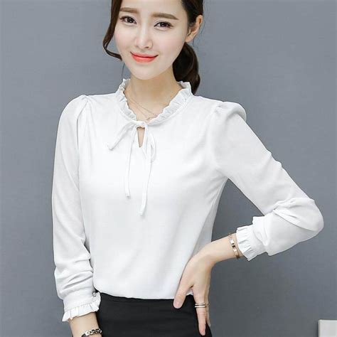 Jual Baju Putih Model Tali Perempuan Baju Dinas Grosir Baju Atasan Seragam Putih - Grosir Baju Atasan Seragam Putih