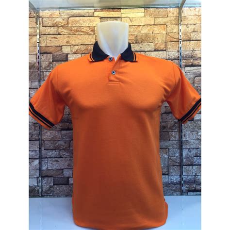 Jual Kaos Kerah Kombinasi Orange Polo Kerah Kombinasi Kaos Kombinasi 2 Warna - Kaos Kombinasi 2 Warna