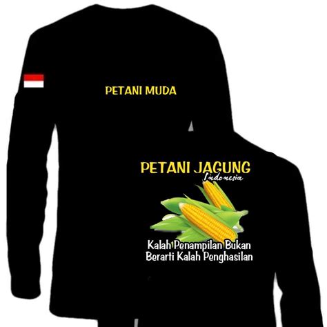 Jual Kaos Petani Muda Jagung Shopee Indonesia Kaos Petani Lengan Panjang - Kaos Petani Lengan Panjang