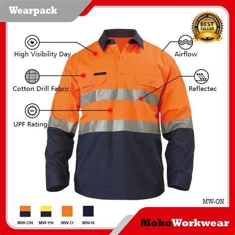 Jual Kemeja Safety Kerja Seragam Wearpack Lapangan Baju Baju Keerja Safety Wearpack - Baju Keerja Safety Wearpack