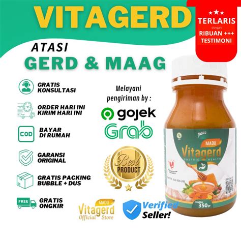 Jual Madu Vitagerd Asli Original Herbal Obat Gerd Madu Vitagerd Manfaatnya - Madu Vitagerd Manfaatnya
