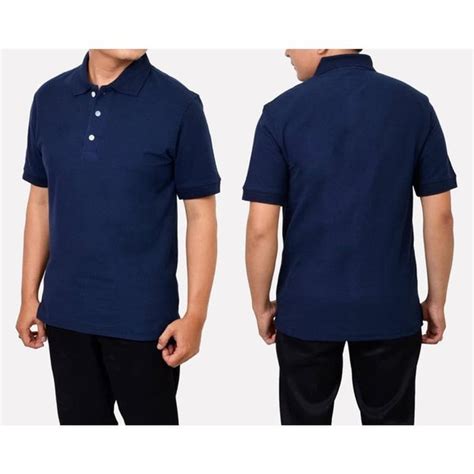 Jual Polo Shirt Biru Dongker Navy Baju Kaos Contoh Baju Berkerah - Contoh Baju Berkerah