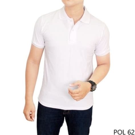 Jual Polo Shirt Putih Distro Kaos Baju Kerah Baju Putih Polos - Baju Putih Polos