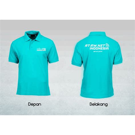 Jual Promo Kaos Rt Rw Net Sablon Depan Desain Baju Polos Depan Belakang - Desain Baju Polos Depan Belakang