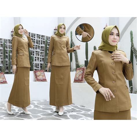 Jual Seragam Kerja Wanita Terbaru Pns Kheki Tua Model Baju Pdh Terbaru - Model Baju Pdh Terbaru