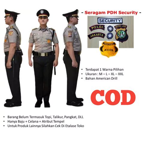 Jual Seragam Pdh Security Satpam Coklat Baru Atribut Contoh Pakaian Pdh - Contoh Pakaian Pdh