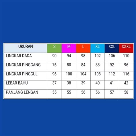 Jual Size Guide Panduan Ukuran Baju Shopee Indonesia Size Chart Baju - Size Chart Baju