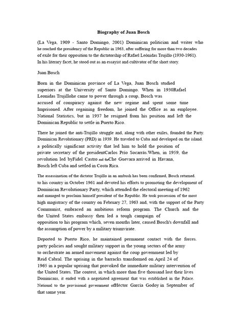 juan bosch biography