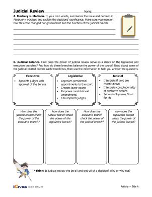 Judicial Review Icivics Answer Key