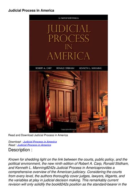 Read Online Judicial Process In America Thenewoaks 