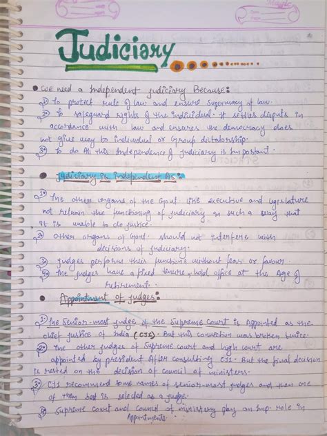 Judiciary Class 11 Notes