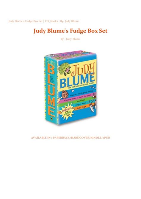 Read Online Judy Blumes Fudge Box Set 