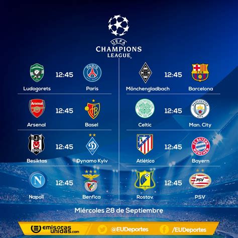 juegos champions hoy