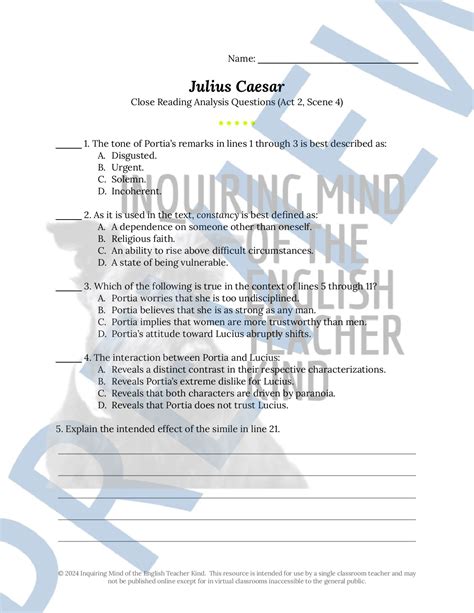 Julius Caesar Act 2 Quiz