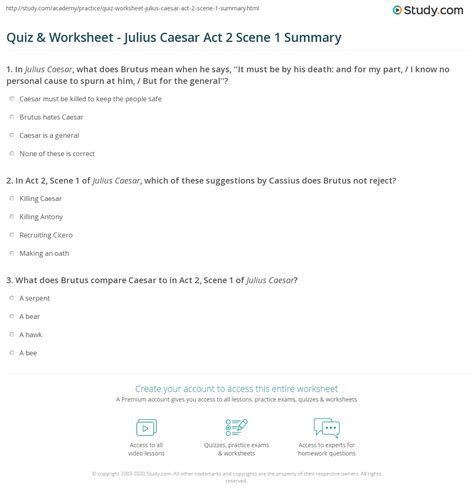 Julius Caesar Act 2 Test Answers Holt