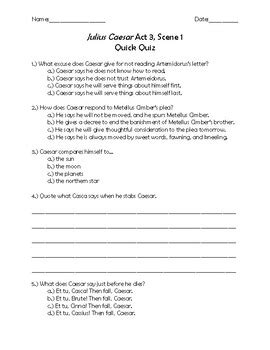 Julius Caesar Act 3 Quiz