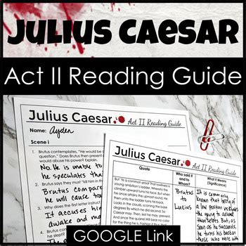 Julius Caesar Act I Reading Study Guide Answers