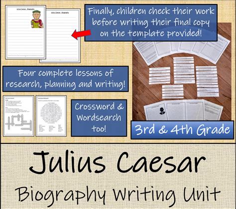 julius caesar biography outline for 3rd